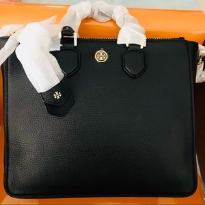New Tory Burch Robinson Tote/Purse 32149959 OS Blk